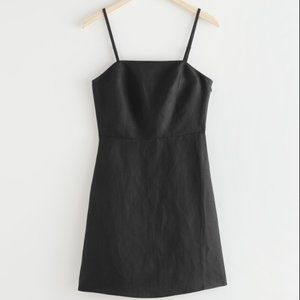 ISO & Other Stories Fitted Linen Blend Mini Dress